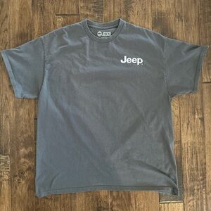 Jeep Charcoal Short Sleeve Crewneck T-Shirt with White Logo